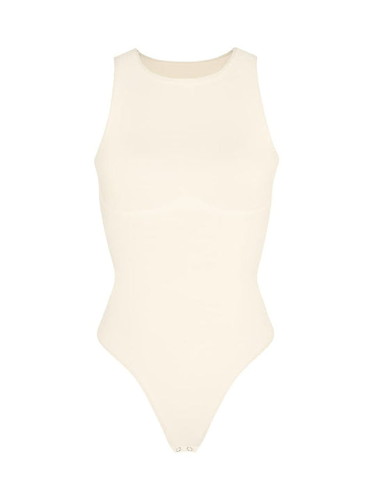 Shaping Shaping Crew Cut Bodysuit. Shaping Bodysuit.  Mild support.  Cream Bodysuit.